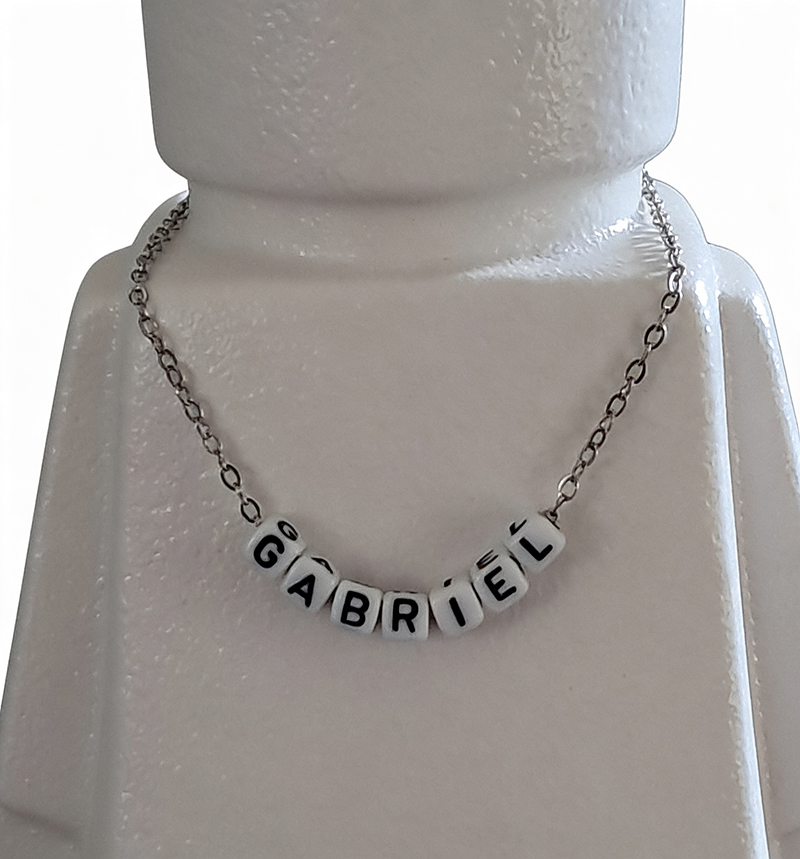 Atelier le trempeur vase neo blan collier prenom