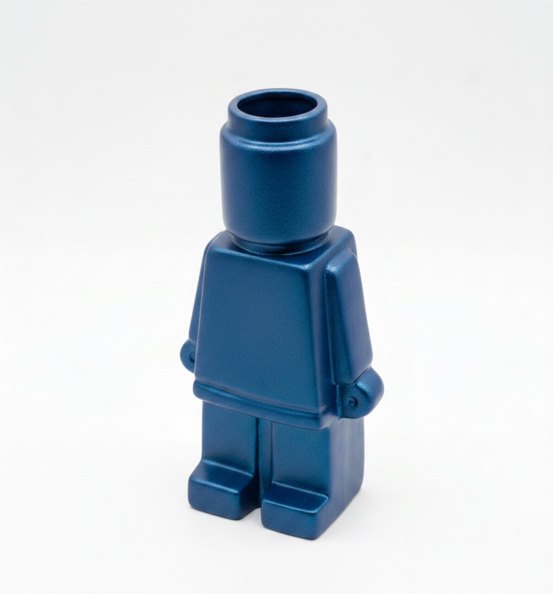 Atelier le trempeur vase bleu neo ceramique face