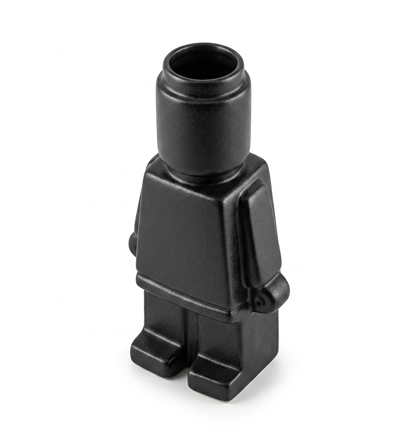 vase statue personnage ceramique neo noir face le trempeur